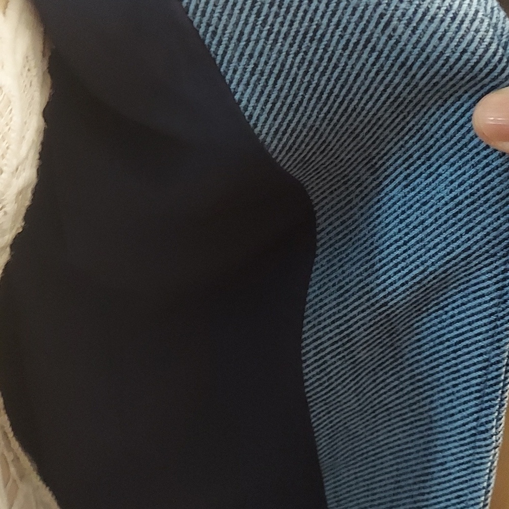 CHICOS Elongated Indigo Open Front Longline Blazer Jacket - Picture 7 of 12